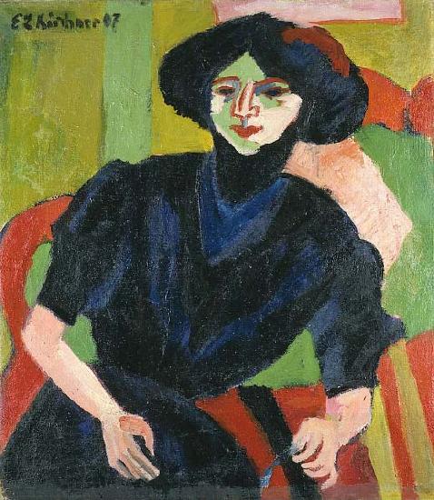 Ernst Ludwig Kirchner Portrait of a Woman oil painting picture